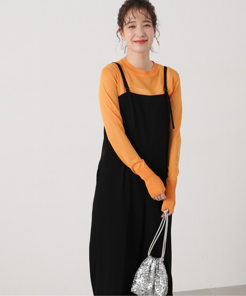 N.(N. Natural Beauty Basic)(エヌエヌナチュラルビューティーベーシック)の「◆【S Size Line】ベアサロペット(サロペット/オーバーオール・レディース・グレー/ブラック・SMALL/MEDIUM)」の2枚目の写真