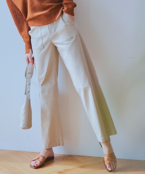 【セール】【Oggi4月号掲載/洗える】スラブツイルストレッチ ベイカー パンツ（その他パンツ）｜23区（ニジュウサンク）
