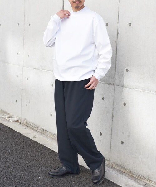 SHIPS any（シップス エニィ）の「SHIPS any: スムースコットン モックネック Tシャツ (ロンT)◇（Tシャツ/カットソー・メンズ・ホワイト/ダークグレー/ネイビー/ブラック・SMALL/MEDIUM/LARGE/X-LARGE）」の21枚目の写真