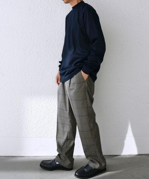 SHIPS any（シップス エニィ）の「SHIPS any: スムースコットン モックネック Tシャツ (ロンT)◇（Tシャツ/カットソー・メンズ・ホワイト/ダークグレー/ネイビー/ブラック・SMALL/MEDIUM/LARGE/X-LARGE）」の5枚目の写真