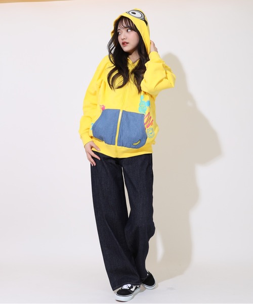 パーカー 親子お揃い ミニオン なりきるフード ジップパーカー 9290A レディース メンズ 楽天市場】BABYDOLL 親子お揃い ミニオン なりきるフードジップ