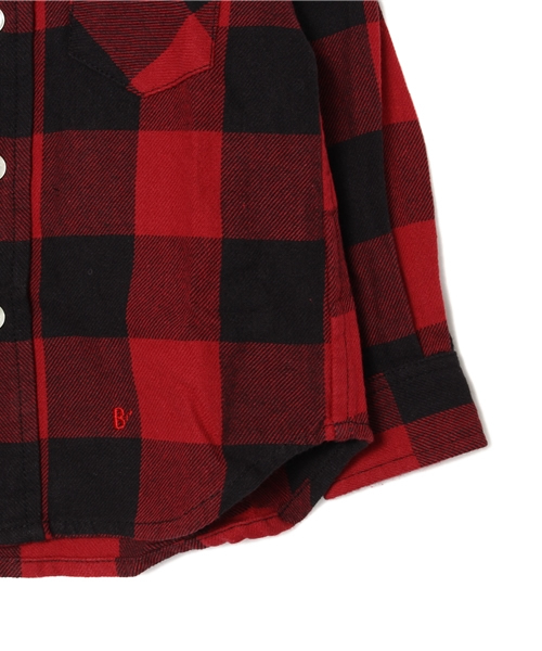 B:MING by BEAMS(ビーミングバイビームス)の「ビーミング by ビームス / ブロックチェックシャツ(シャツ/ブラウス・キッズ・レッド/ネイビー・140/110/100/90/130/120)」の3枚目の写真