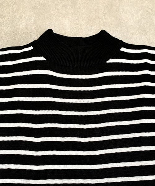 SHEPP（シープ）の「ボーダーハイネック ノースリーブTシャツ / タンクトップ（タンクトップ・レディース・ホワイト/ブラウン/イエロー/カーキ/ブラック・FREE）」の11枚目の写真