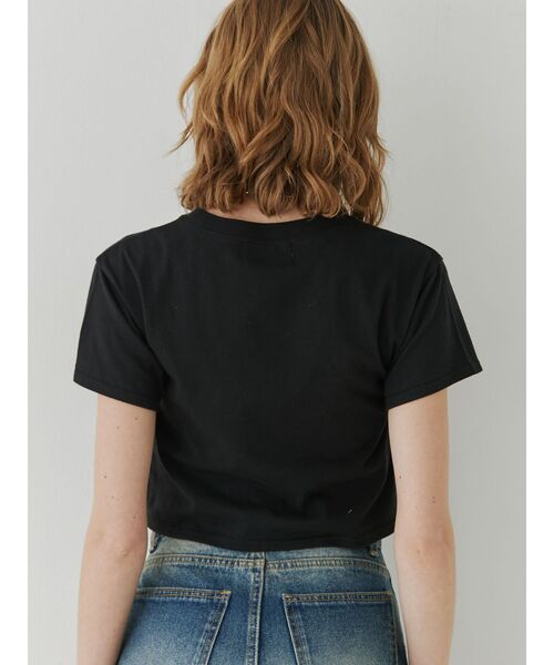 jouetie(ジュエティ)の「ネガフォトクロップドTシャツ(Tシャツ/カットソー・レディース・ブラック/オフホワイト/ブルー・MEDIUM)」の7枚目の写真