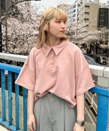 DOUBLE NAME | ドロストラメ5分袖プルオーバー(Tシャツ/カットソー)