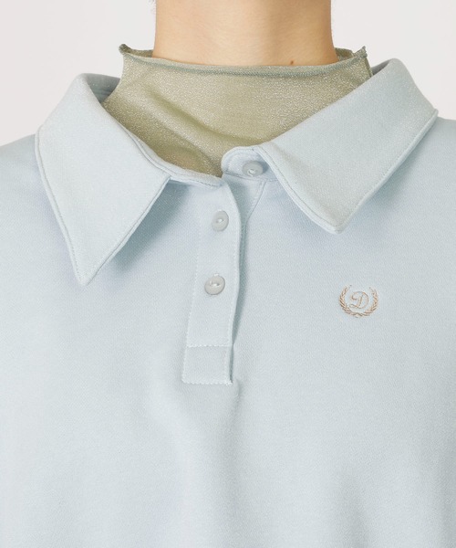 DOUBLE NAME(ダブルネーム)の「ドロストラメ5分袖プルオーバー(Tシャツ/カットソー・レディース・スミクロ/ピンク/ブルー・FREE)」の17枚目の写真