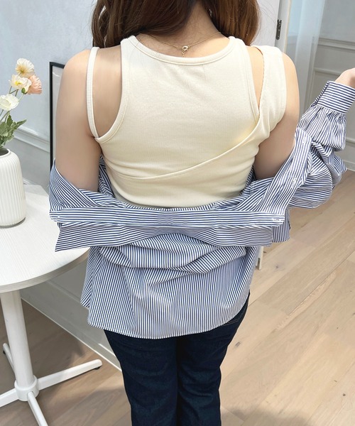 apres jour(アプレジュール)の「カップ付きタンクトップ【ZOZOTOWN限定アイテム】(タンクトップ・レディース・ブラック/アイボリー/ブラウン系その他・フリー/X-LARGE)」の6枚目の写真