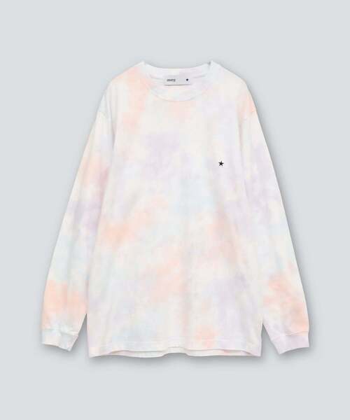 CONVERSE TOKYO(コンバーストウキョウ)の「TIE DYE STAR★ PATCH LONGSLEEVE TEE(Tシャツ/カットソー・レディース・マルチ/ミント/パープル・FREE)」の3枚目の写真