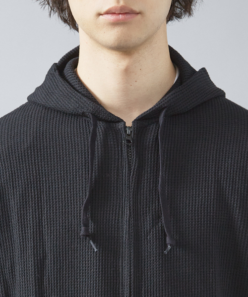 【JEMORGAN /ジェーイーモーガン 】軽量ワッフルジップパーカー ダブルジップフーディ（パーカー）｜JEMORGAN（ジェーイーモーガン）