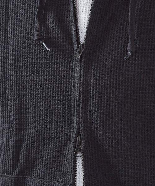 【JEMORGAN /ジェーイーモーガン 】軽量ワッフルジップパーカー ダブルジップフーディ（パーカー）｜JEMORGAN（ジェーイーモーガン）