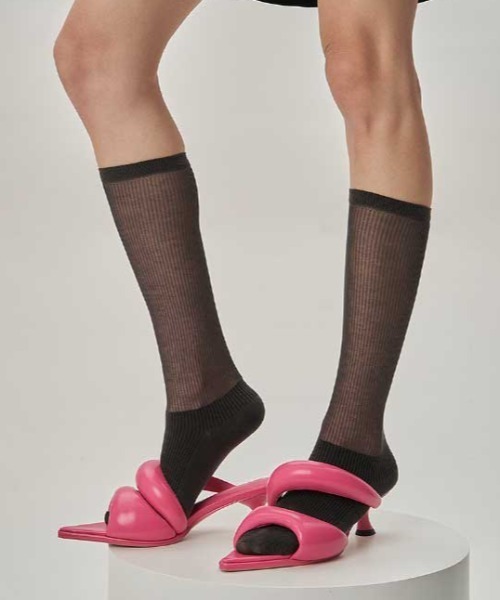 Vipoa(ヴィポア)の「シアーハイソックス(ソックス/靴下・レディース・グレー/ブラック/アイボリー・FREE)」の21枚目の写真