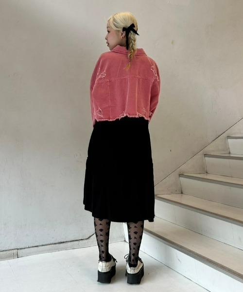 Candy Stripper（キャンディストリッパー）の「CND TIERED CAMISOLE ワンピース（ワンピース・レディース・ブラック/ベージュ/グレー・2）」の7枚目の写真