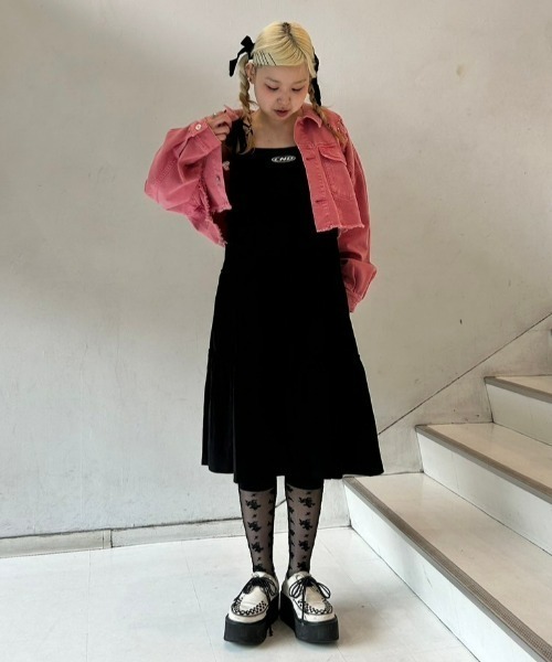 Candy Stripper（キャンディストリッパー）の「CND TIERED CAMISOLE ワンピース（ワンピース・レディース・ブラック/ベージュ/グレー・2）」の6枚目の写真