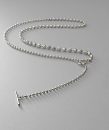 COCOSHNIK | シルバー ミックスネックレス ボールチェーンマンテル(ネックレス)