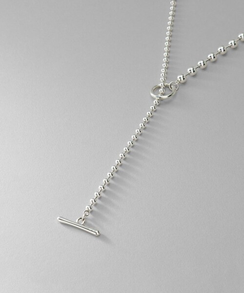 COCOSHNIK(ココシュニック)の「シルバー ミックスネックレス ボールチェーンマンテル(ネックレス・レディース・シルバー・65)」の5枚目の写真