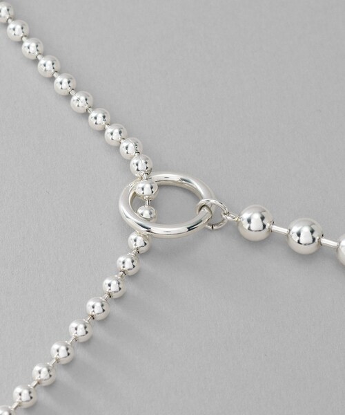 COCOSHNIK(ココシュニック)の「シルバー ミックスネックレス ボールチェーンマンテル(ネックレス・レディース・シルバー・65)」の7枚目の写真