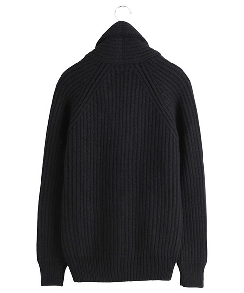 MC GEORGE（マックジョージ）の「MC GEORGE OF SCOTLAND / マックジョージオブスコットランド：Saddle Shourder Raglan shawl Cardigan：A0305-ACHAGLASS[MUS]（カーディガン/ボレロ・メンズ・ネイビー/ブラック/オフホワイト・48/46/50）」の5枚目の写真