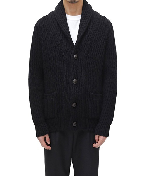 MC GEORGE（マックジョージ）の「MC GEORGE OF SCOTLAND / マックジョージオブスコットランド：Saddle Shourder Raglan shawl Cardigan：A0305-ACHAGLASS[MUS]（カーディガン/ボレロ・メンズ・ネイビー/ブラック/オフホワイト・48/46/50）」の9枚目の写真