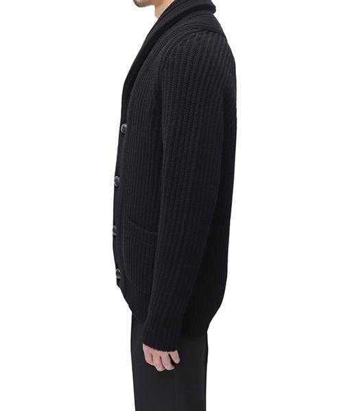 MC GEORGE（マックジョージ）の「MC GEORGE OF SCOTLAND / マックジョージオブスコットランド：Saddle Shourder Raglan shawl Cardigan：A0305-ACHAGLASS[MUS]（カーディガン/ボレロ・メンズ・ネイビー/ブラック/オフホワイト・48/46/50）」の10枚目の写真