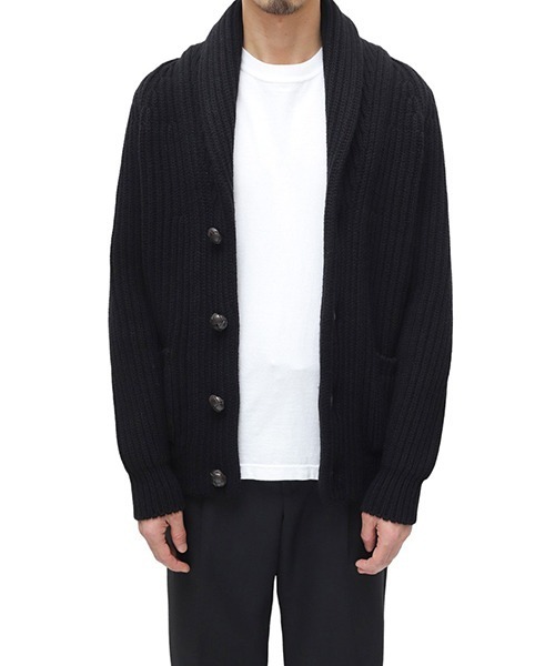 MC GEORGE（マックジョージ）の「MC GEORGE OF SCOTLAND / マックジョージオブスコットランド：Saddle Shourder Raglan shawl Cardigan：A0305-ACHAGLASS[MUS]（カーディガン/ボレロ・メンズ・ネイビー/ブラック/オフホワイト・48/46/50）」の12枚目の写真