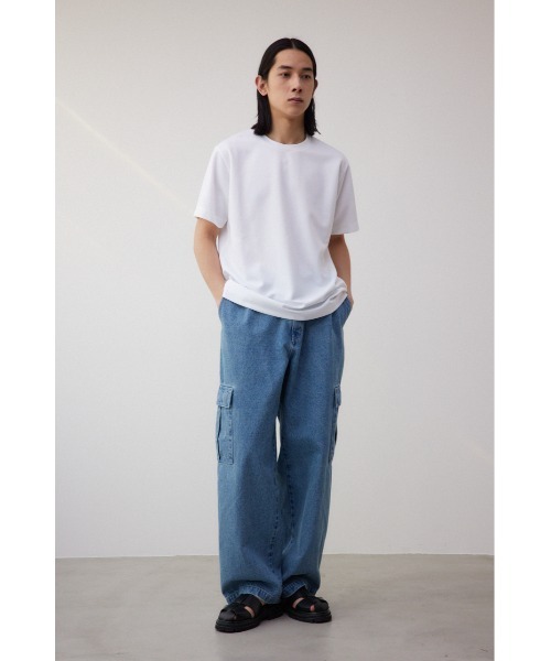 AZUL by moussy（アズールバイマウジー）の「AZUL DENIMワイドカーゴ（デニムパンツ・メンズ・ホワイト/ライトブルー・FREE）」の15枚目の写真