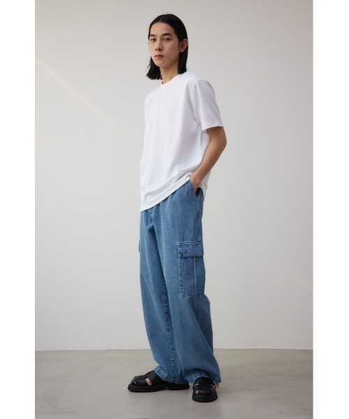 AZUL by moussy（アズールバイマウジー）の「AZUL DENIMワイドカーゴ（デニムパンツ・メンズ・ホワイト/ライトブルー・FREE）」の14枚目の写真