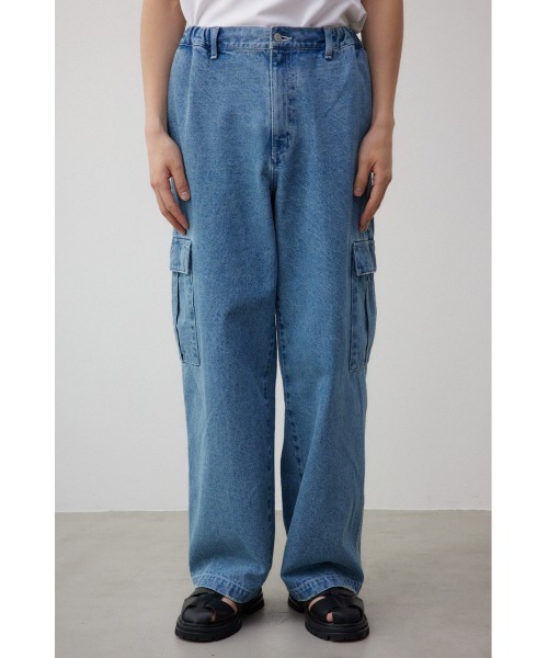 AZUL by moussy（アズールバイマウジー）の「AZUL DENIMワイドカーゴ（デニムパンツ・メンズ・ホワイト/ライトブルー・FREE）」の13枚目の写真