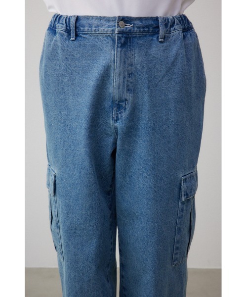 AZUL by moussy（アズールバイマウジー）の「AZUL DENIMワイドカーゴ（デニムパンツ・メンズ・ホワイト/ライトブルー・FREE）」の9枚目の写真