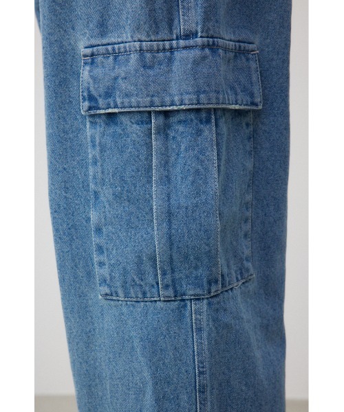 AZUL by moussy（アズールバイマウジー）の「AZUL DENIMワイドカーゴ（デニムパンツ・メンズ・ホワイト/ライトブルー・FREE）」の6枚目の写真