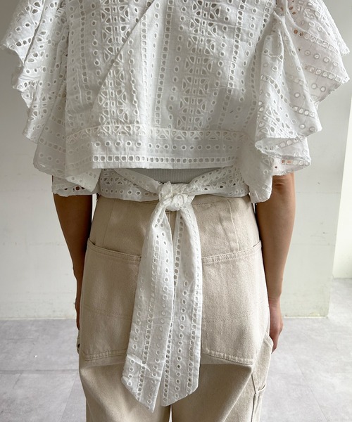 SHENERY（シーナリー）の「カットワークレースブラウス（シャツ/ブラウス・レディース・ホワイト/ブラック・FREE）」の8枚目の写真