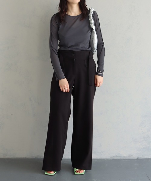 cheriella】ワイドスクエアミュールサンダル WIDE SQUARE MULE SANDALS