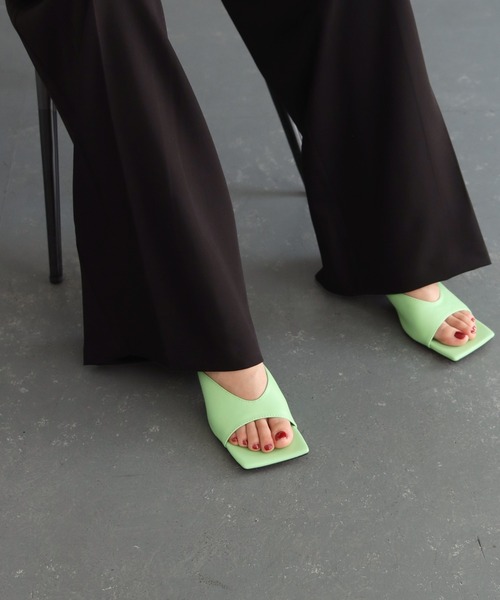 セール】【cheriella】ワイドスクエアミュールサンダル WIDE SQUARE