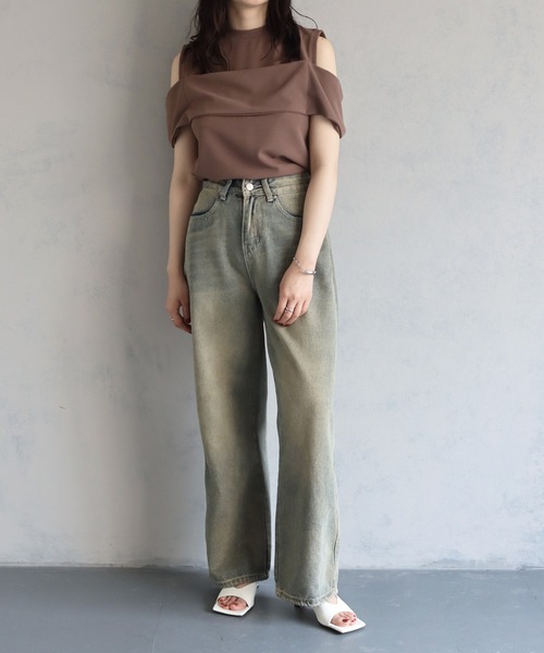 cheriella(シェリエラ)の「【cheriella】ワイドスクエアミュールサンダル WIDE SQUARE MULE SANDALS(サンダル・レディース・アイボリー/ブラック/ミント・S(22.5cm)/M(23.5cm)/L(24.5cm))」の9枚目の写真