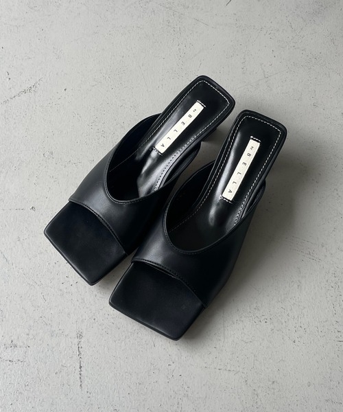 美品★ WIDE SQUARE MULE / ワイドスクエアミュール セール】【cheriella】ワイドスクエアミュールサンダル