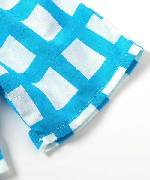 p.premier（ピードットプルミエ）の「BIG格子柄ゆったりシルエット甚平（浴衣・キッズ・ターコイズブルー/レッド/ブラック・130/120/140/110/100/90/80）」の16枚目の写真