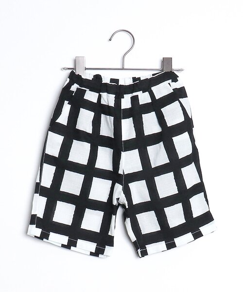 p.premier（ピードットプルミエ）の「BIG格子柄ゆったりシルエット甚平（浴衣・キッズ・ターコイズブルー/レッド/ブラック・130/120/140/110/100/90/80）」の8枚目の写真