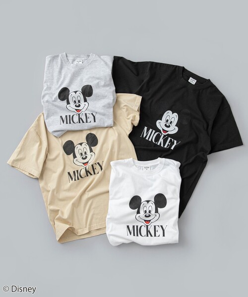 Disney(ディズニー)の「ROCK STANLE(ロックスタンレー)別注 MICKEY / フェイスプリントTシャツ(Tシャツ/カットソー・メンズ・グレー・XL/L/M)」の5枚目の写真