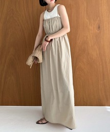 バックリボンキャミワンピース