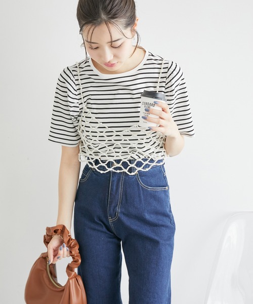 ROPE' PICNIC(ロペピクニック)の「パールビスチェ(キャミソール・レディース・ホワイト・38)」の7枚目の写真