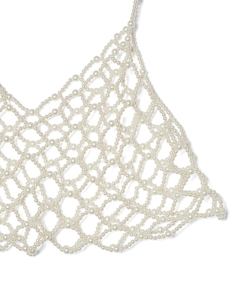 ROPE' PICNIC(ロペピクニック)の「パールビスチェ(キャミソール・レディース・ホワイト・38)」の3枚目の写真