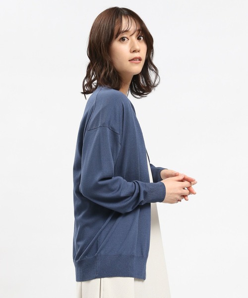 GLOBAL WORK Smile Seed Store(グローバルワーク スマイルシードストア)の「UVサマーニットVカーディガン/992451(カーディガン/ボレロ・レディース・ブルー系その他6/イエロー系その他7/アイボリー/ブラック・X-LARGE/LARGE/MEDIUM/SMALL)」の7枚目の写真
