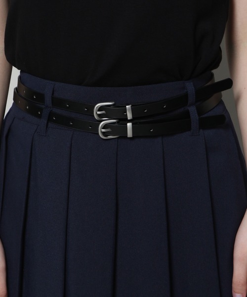 3.3 Field Trip (3.3フィールドトリップ)の「3.3 Field Trip/ベルトツキミディスカート 2110254(スカート・レディース・ネイビー/チャコール・FREE)」の16枚目の写真