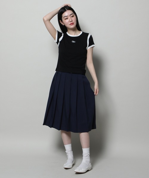 3.3 Field Trip (3.3フィールドトリップ)の「3.3 Field Trip/ベルトツキミディスカート 2110254(スカート・レディース・ネイビー/チャコール・FREE)」の3枚目の写真