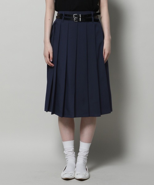 3.3 Field Trip (3.3フィールドトリップ)の「3.3 Field Trip/ベルトツキミディスカート 2110254(スカート・レディース・ネイビー/チャコール・FREE)」の20枚目の写真