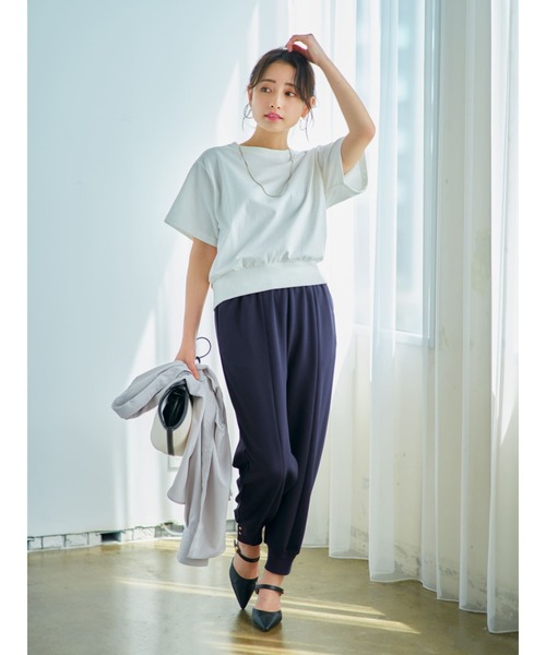 ホットマン セール カットジョーゼットジョグパンツ【低身長・小柄女性】（その他 パンツ