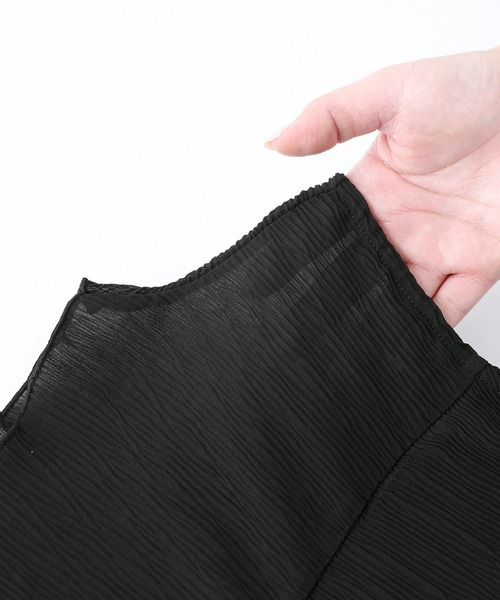 n'OrLABEL（ノアールレーベル）の「『シアー切り替えハイネックタンクトップ』（タンクトップ・レディース・ブラック/アイボリー・2/1）」の3枚目の写真