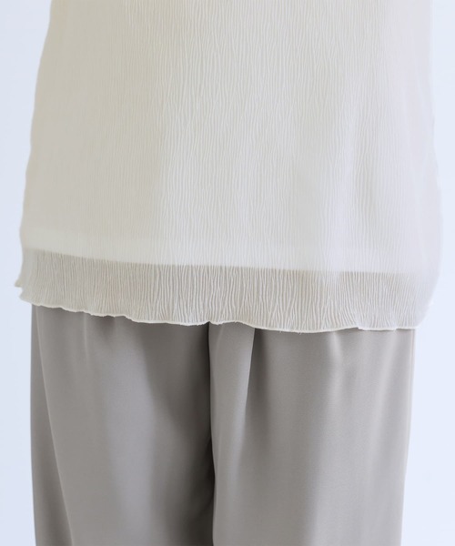 n'OrLABEL（ノアールレーベル）の「『シアー切り替えハイネックタンクトップ』（タンクトップ・レディース・ブラック/アイボリー・2/1）」の21枚目の写真