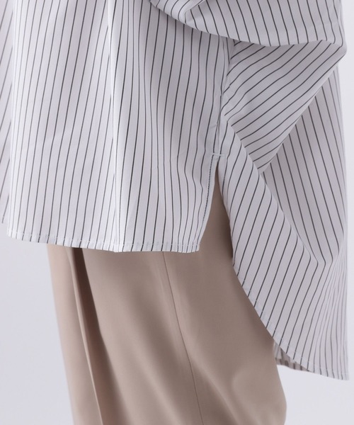 Elura（エルーラ）の「アイロンいらずスキッパーブラウス/109961（シャツ/ブラウス・レディース・ブルー/ホワイト系その他5/ライトブルー・FREE）」の4枚目の写真