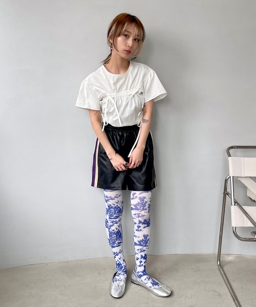 SANSeLF(サンセルフ)の「フロントリボントップス【SANSeLF】sanw24s026(その他トップス・レディース・ホワイト・FREE)」の5枚目の写真