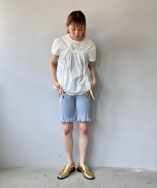 SANSeLF(サンセルフ)の「フロントリボントップス【SANSeLF】sanw24s026(その他トップス・レディース・ホワイト・FREE)」の9枚目の写真
